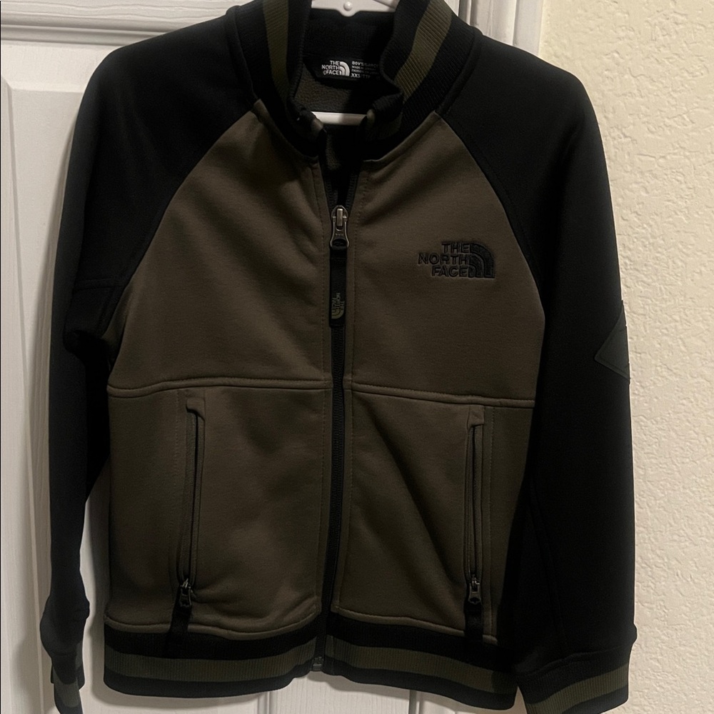 The North Face Black and Dark Green Full-Zip Jacket